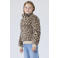 NAME IT KIDS faux fur jas met panterprint - beige