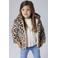 NAME IT MINI faux fur jas met panterprint - bruin