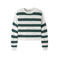 NAME IT KIDS oversized gestreepte gebreide trui - wit