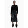 Desigual jacquard midi jurk met print - zwart
