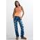 Desigual straight leg jeans met stippen - mediumblauw