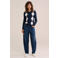 WE Fashion Blue Ridge low waist barrel jeans - donkerblauw