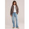 WE Fashion Blue Ridge wide leg jeans met ceintuur - lichtblauw