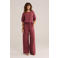 WE Fashion viscose wide leg broek - oudroze