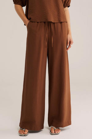 wide leg broek - bruin