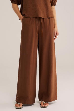 wide leg broek - bruin