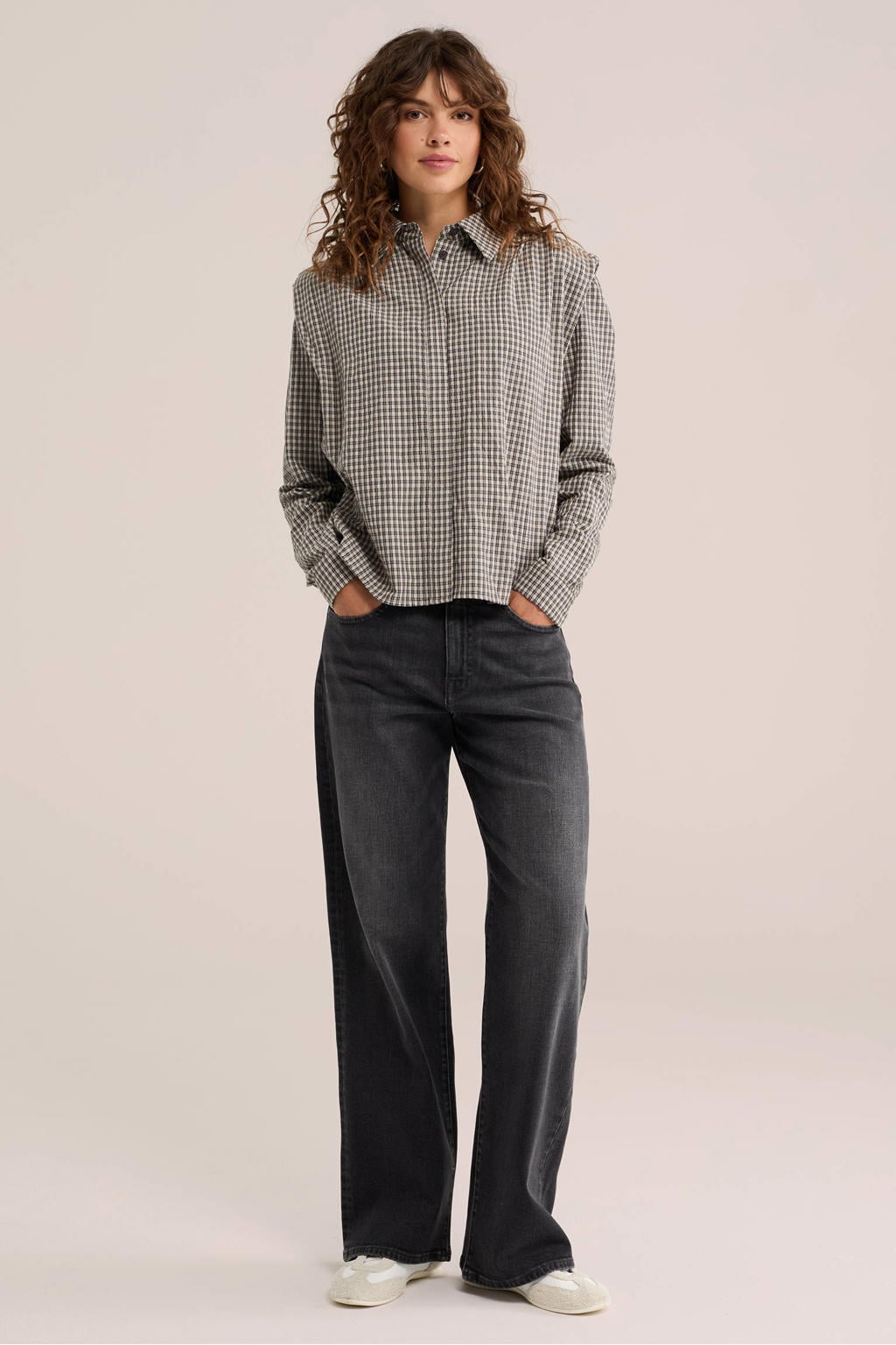 WE Fashion Blue Ridge flared jeans - grijs