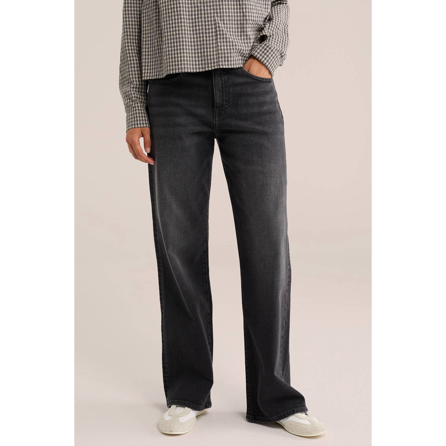 WE Fashion Blue Ridge flared jeans grijs