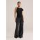 WE Fashion top met siergesp - zwart