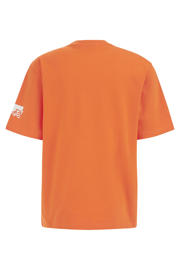 thumbnail: WE Fashion relaxed fit T-shirt met print - oranje
