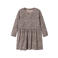 NAME IT MINI midi jurk met plooien en panterprint - oudroze