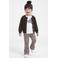 NAME IT MINI flared broek met panterprint - oudroze