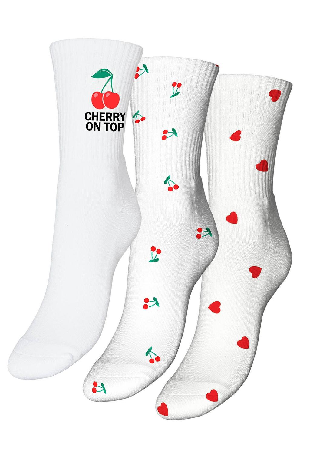 VERO MODA sokken VMMEL - set van 3 wit