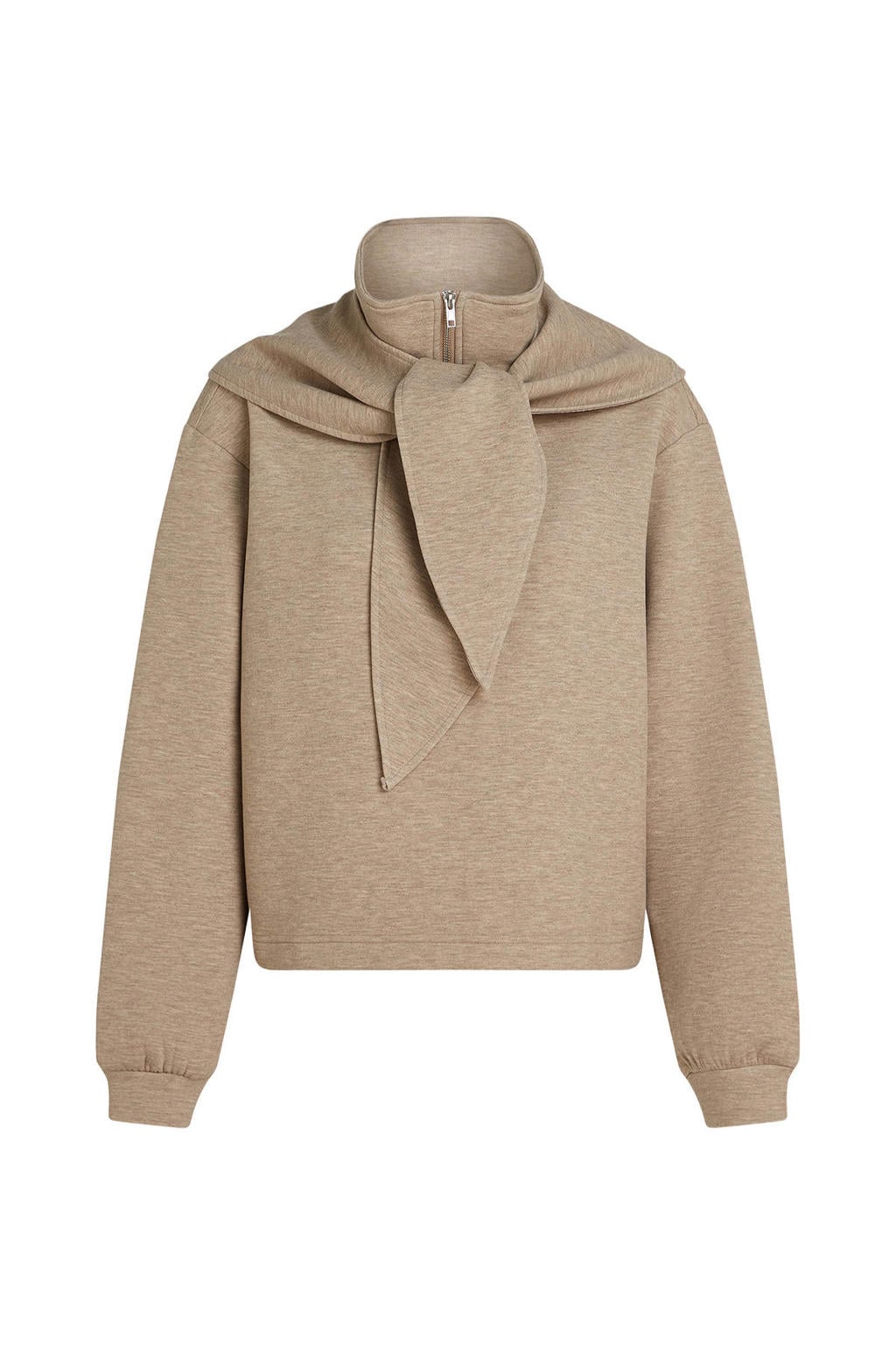Beige dames Circle of Trust sweater met effen en lange mouwen