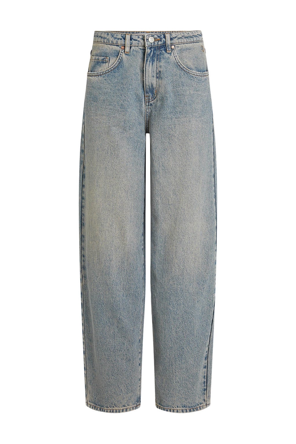 Light blue denim dames Circle of Trust loose fit jeans van denim met high waist en effen