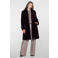 Geisha imitatie faux fur jas - donkerrood