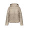 Geisha geruite gewatteerde winterjas - beige/grijs