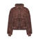 Geisha imitatiebont faux fur jas - bruin