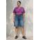 VERO MODA CURVE gestreept T-shirt Plus Size - paars