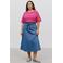 VERO MODA CURVE gestreept T-shirt Plus Size - roze