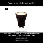 thumbnail: Lucide ESTEREL - Hanglamp - 3xGU10 (MR11) - Taupe | Essential