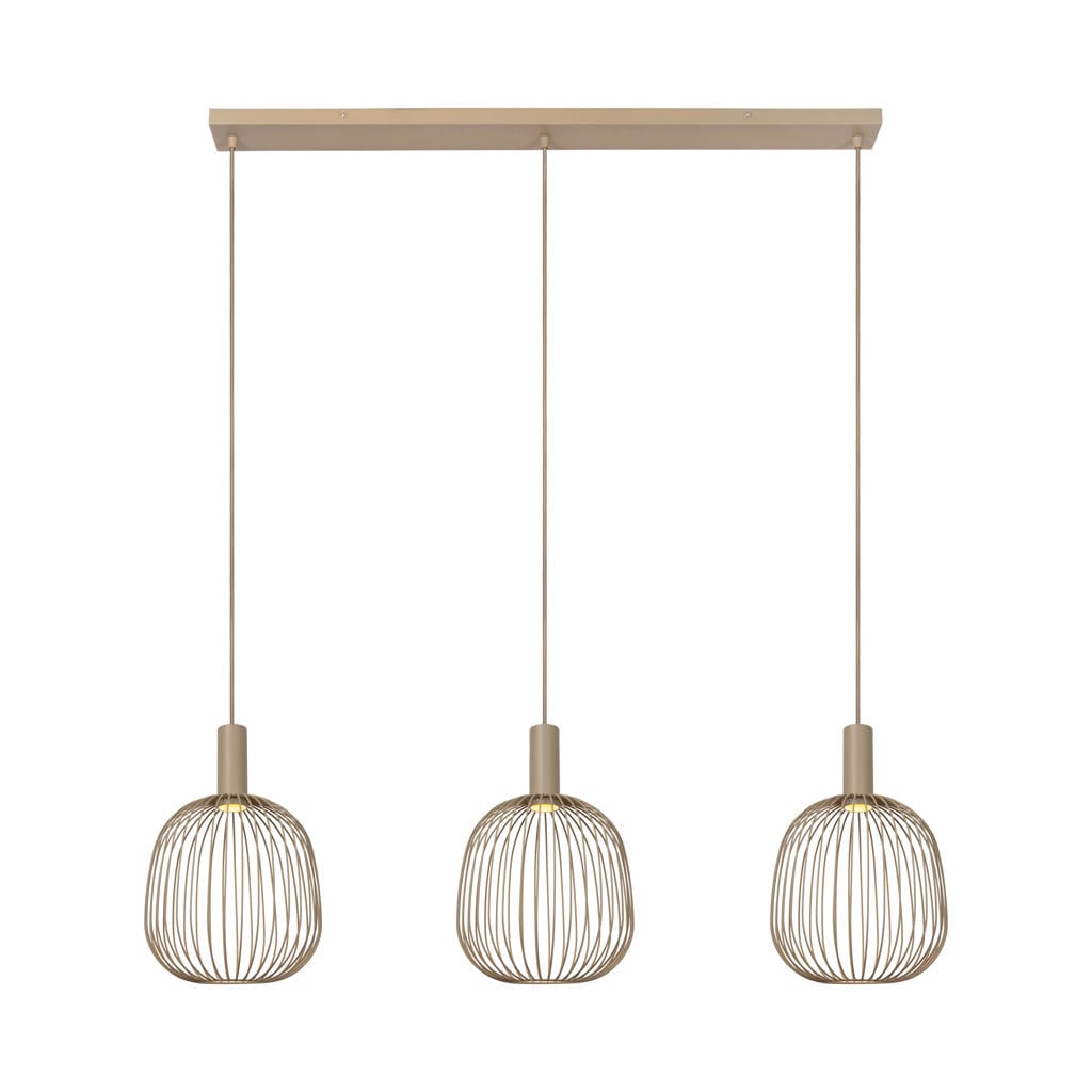 Lucide ESTEREL - Hanglamp - 3xGU10 (MR11) - Taupe | Essential