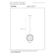 thumbnail: Lucide ESTEREL - Hanglamp - Ø 25 cm - 1xGU10 (MR11) - Taupe | Essential
