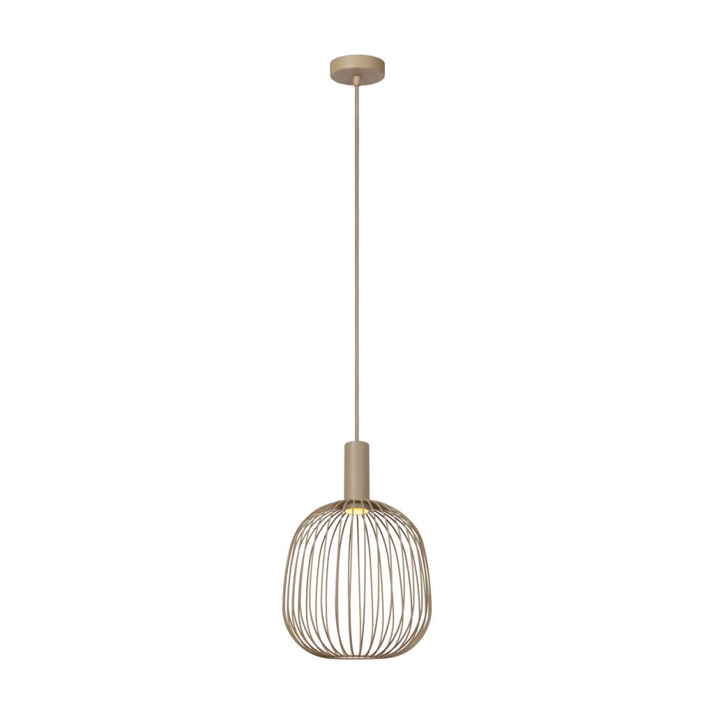Lucide ESTEREL - Hanglamp - Ø 25 cm - 1xGU10 (MR11) - Taupe | Essential