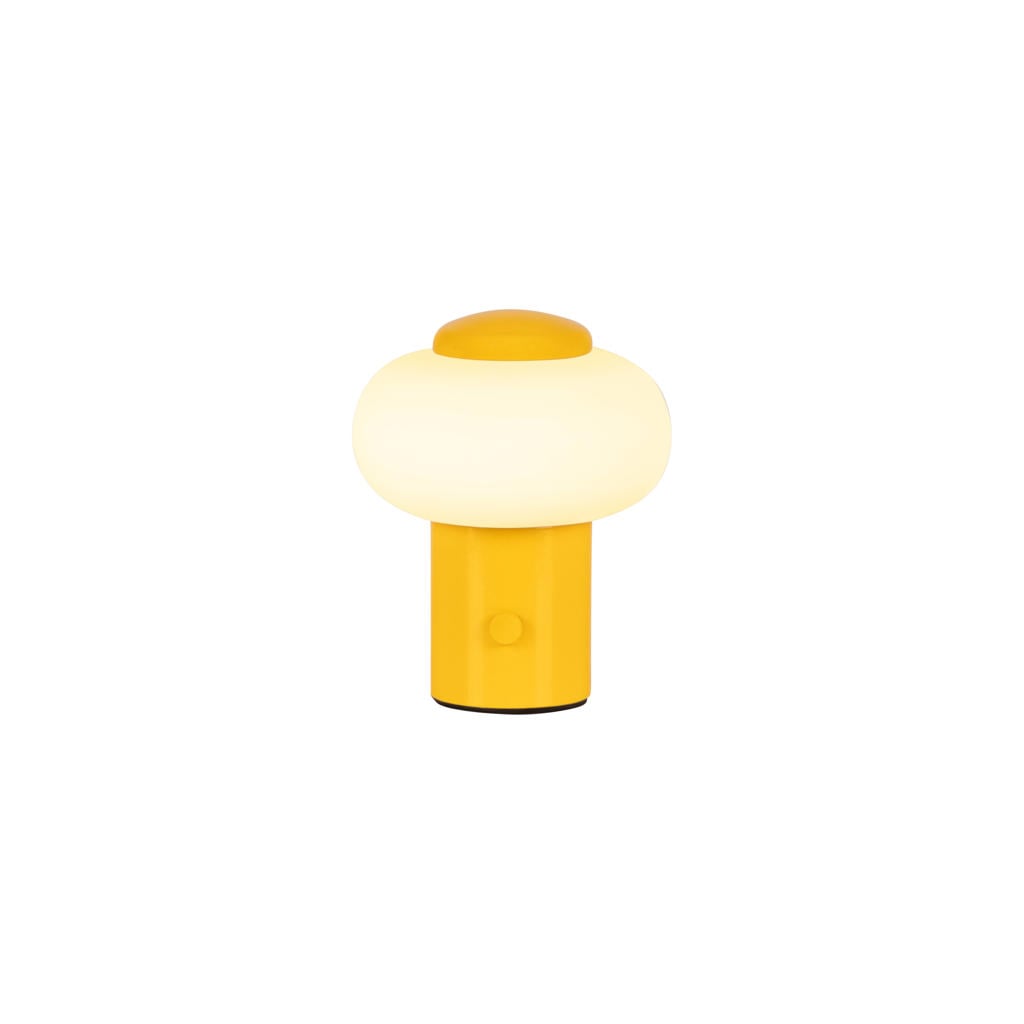 Lucide GUSTAV - Oplaadbare Tafellamp - Accu/Batterij - Ø 8 cm - LED Dimb. - 1x0,8W 2700K - Geel