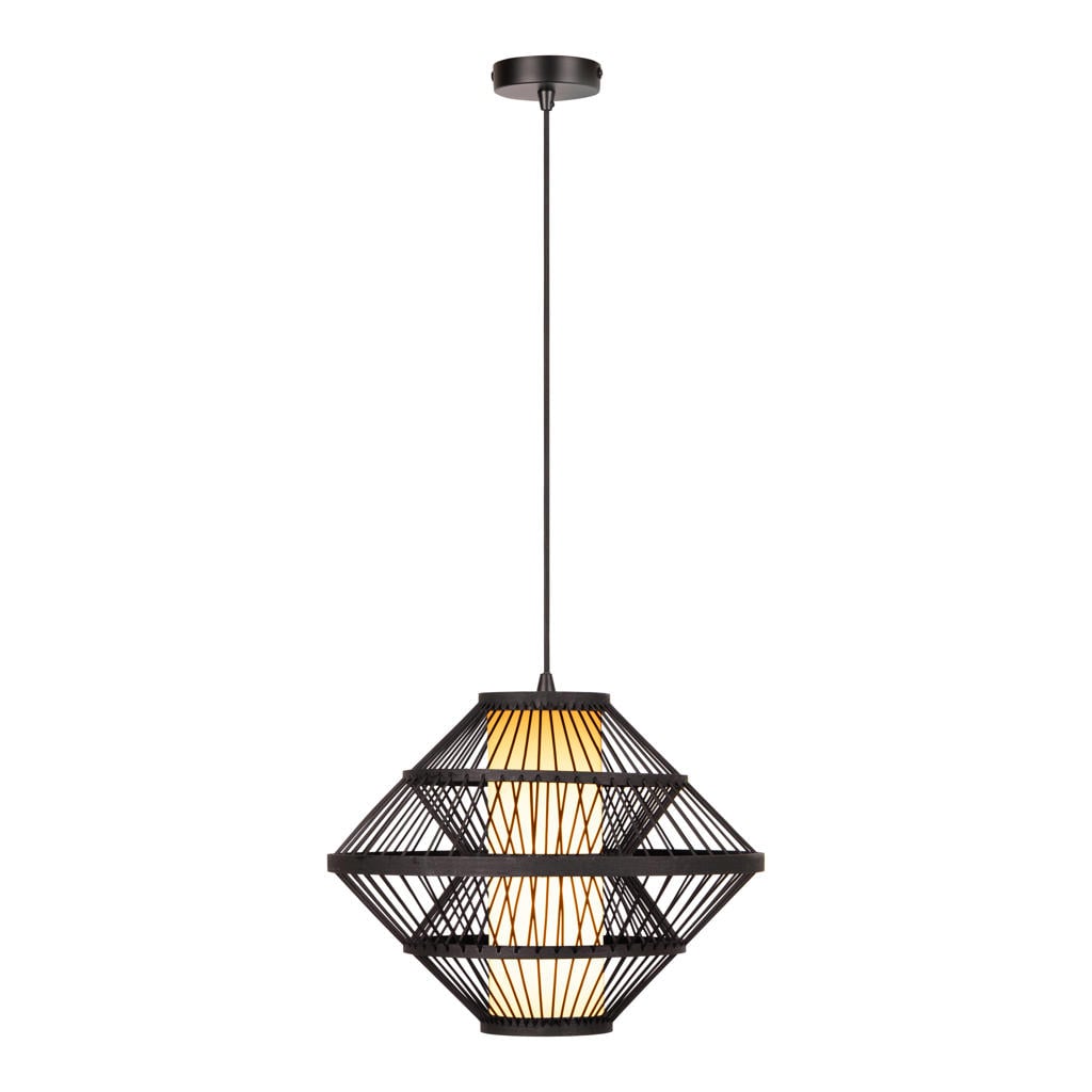 Lucide PASQUINO - Hanglamp - Ø 40 cm - 1xE27 - Zwart | Essential