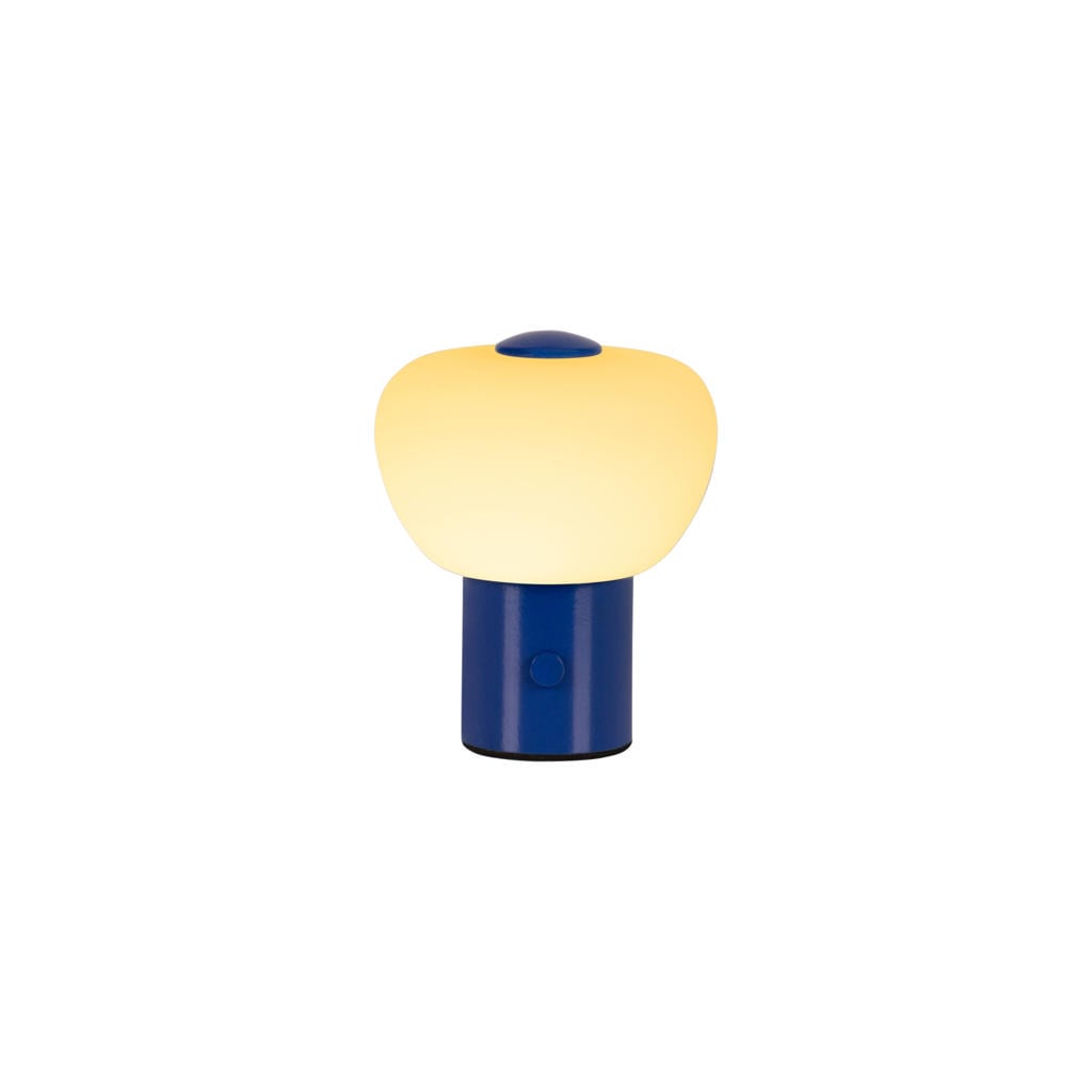 Lucide GUSTAV - Oplaadbare Tafellamp - Accu/Batterij - Ø 8 cm - LED Dimb. - 1x0,8W 2700K - Blauw