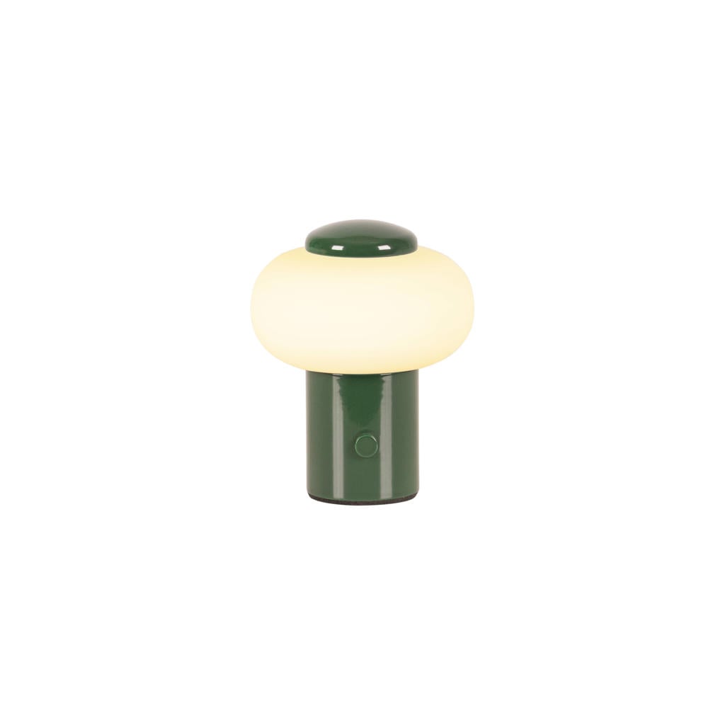 Lucide GUSTAV - Oplaadbare Tafellamp - Accu/Batterij - Ø 8 cm - LED Dimb. - 1x0,8W 2700K - Groen
