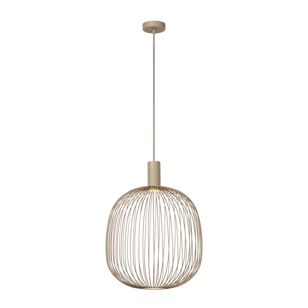 Lucide ESTEREL - Hanglamp - Ø 40 cm - 1xGU10 - Taupe | Essential