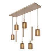 thumbnail: Lucide LAMBRES - Hanglamp - 6xE27 - Taupe
