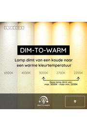 thumbnail: Lucide MR16 - Led lamp - Ø 5 cm - LED Dim to warm - GU10 - 1x5W 2200K/3000K - Wit