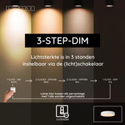thumbnail: Lucide UNAR - Plafonnière - Ø 30 cm - LED 3 StepDim - 1x18W 2700K - Wit