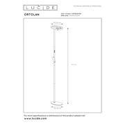 thumbnail: Lucide ORTOLAN - Vloerlamp - LED Dimb. - CCT - 2700K/4000K - Zwart | Essential