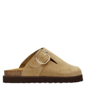 suède clogs - taupe
