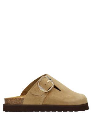 suède clogs - taupe