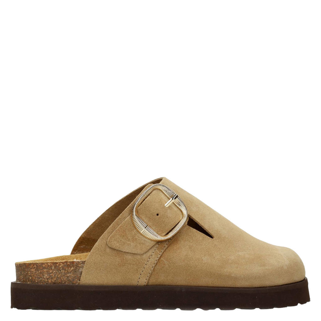 Sacha suède clogs - taupe