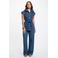 Morgan denim gilet met ceintuur - mediumblauw