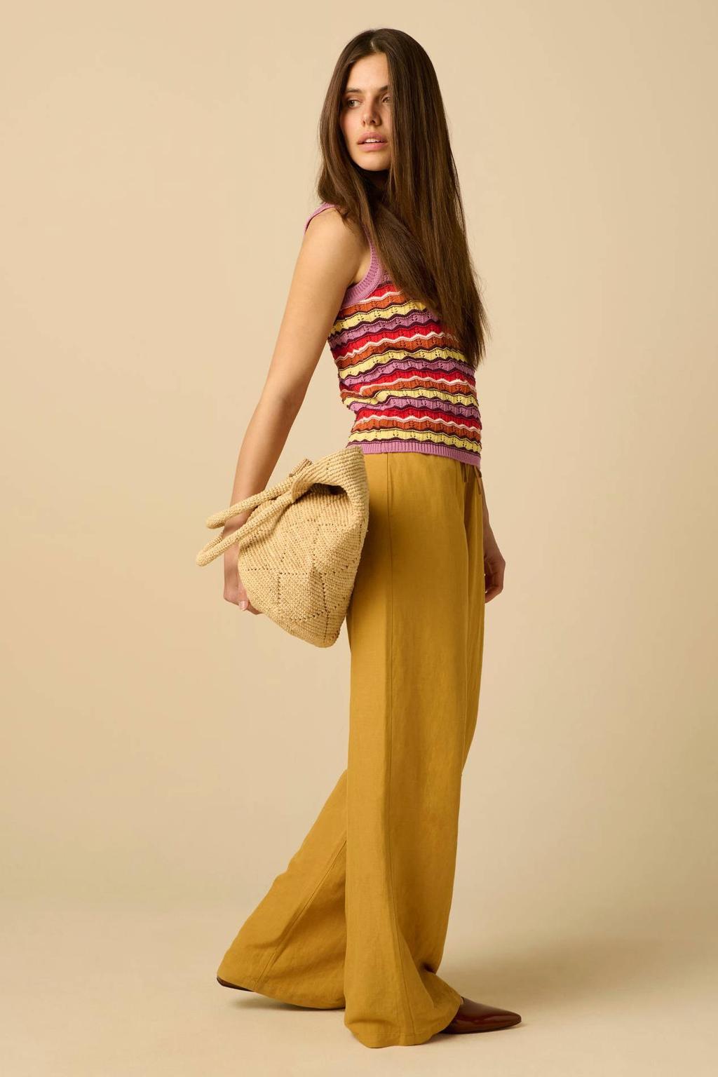 Sissy-Boy wide leg fit regular waist broek - geel
