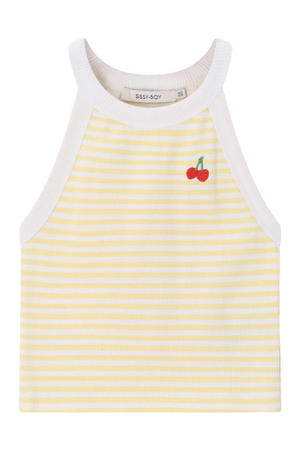 gestreepte singlet geel