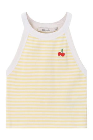 gestreepte singlet geel