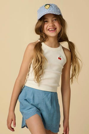 singlet rib gebreid wit