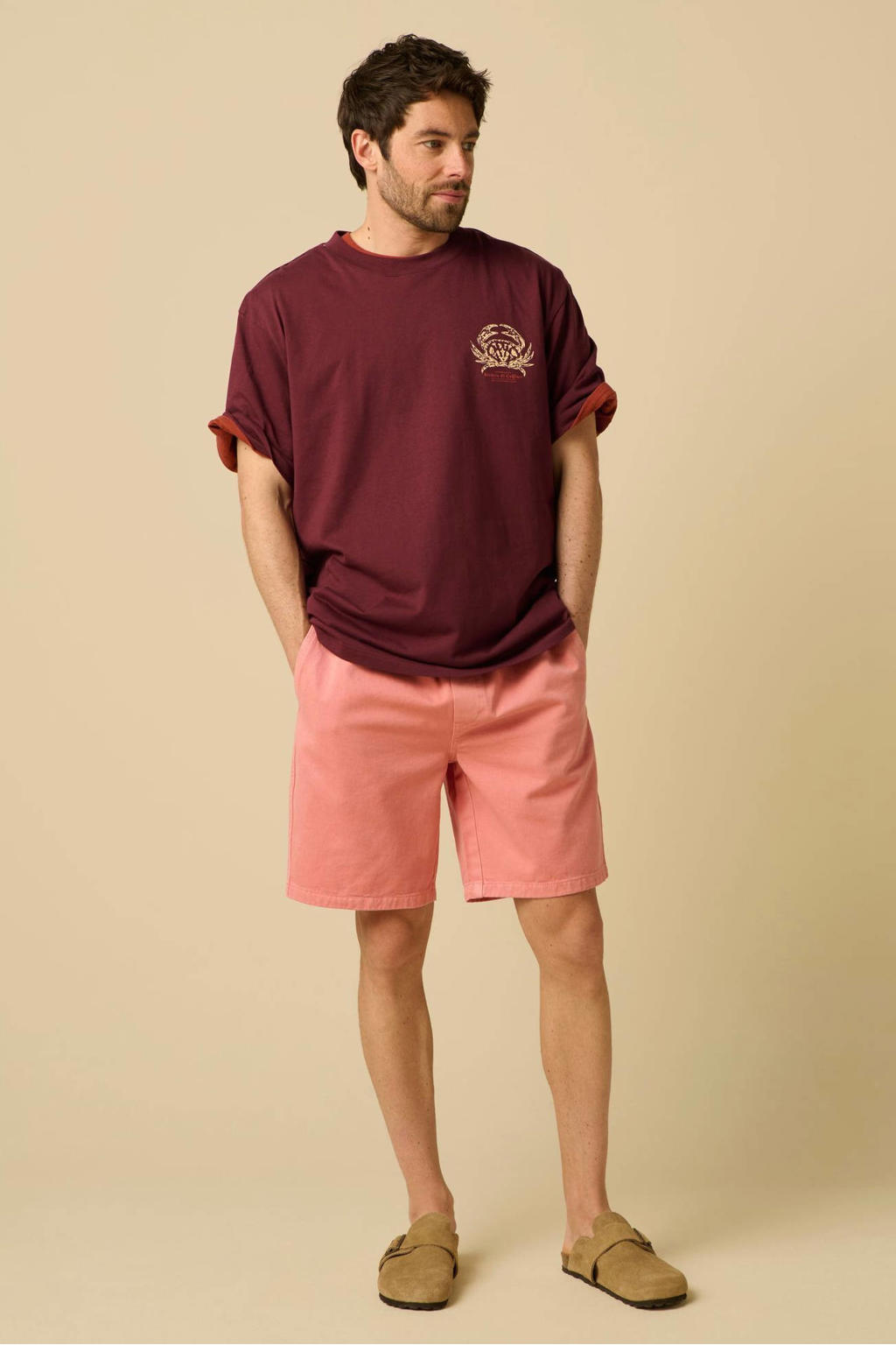 Sissy-Boy regular fit short met elastische boord - roze