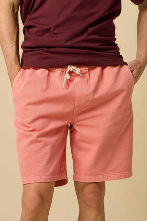 regular fit short met elastische boord - roze