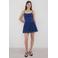 Mango broderie korte zomerjurk - blauw