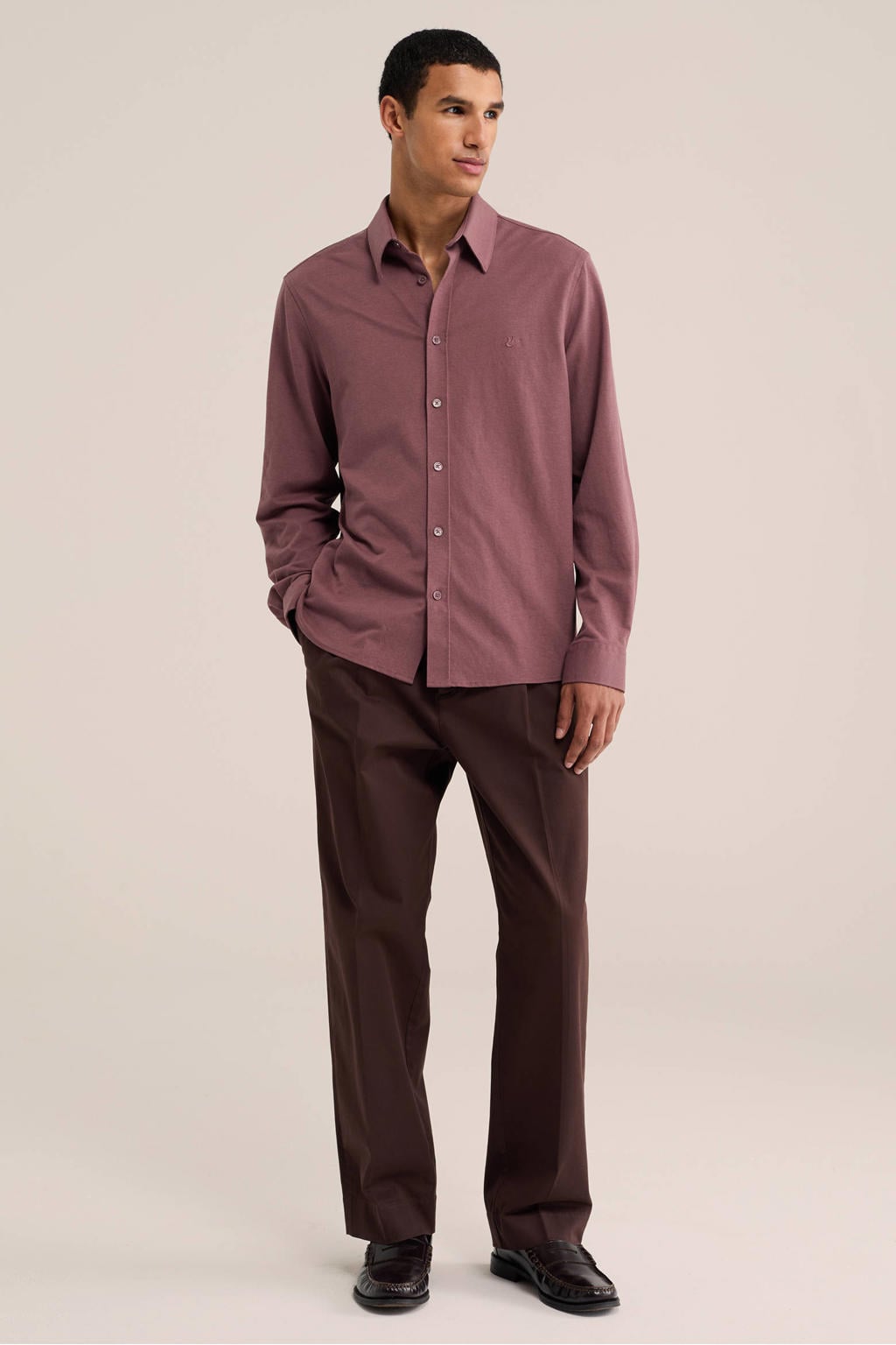 WE Fashion regular fit overhemd - mauve