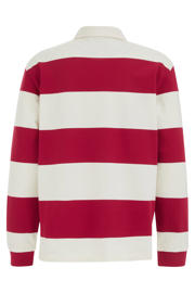 thumbnail: WE Fashion relaxed fit gestreepte polo - rood